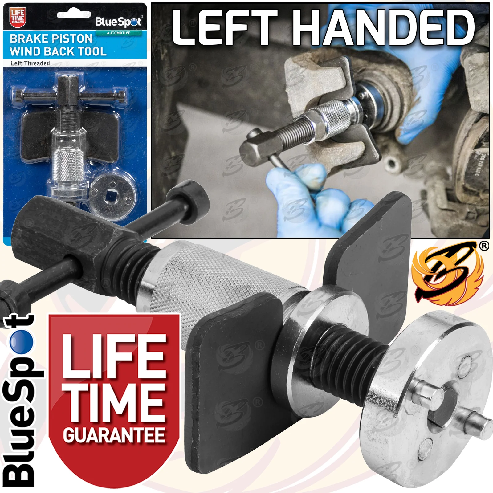 BlueSpot Left Handed Brake Caliper Piston Rewind Tool ( 07914 )