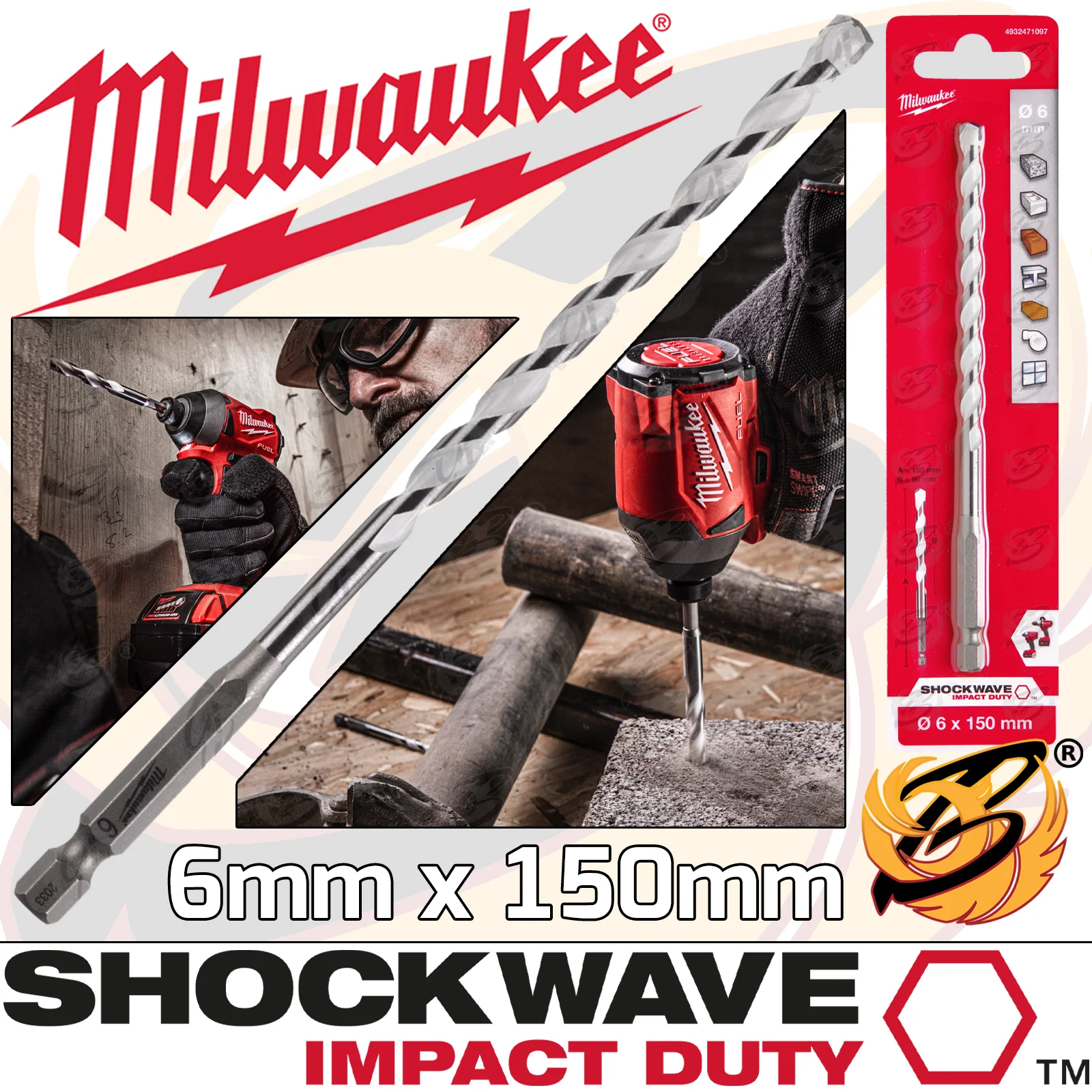 Milwaukee 6mm x 150mm Multi Material Drill Bit ( 4932471097 )