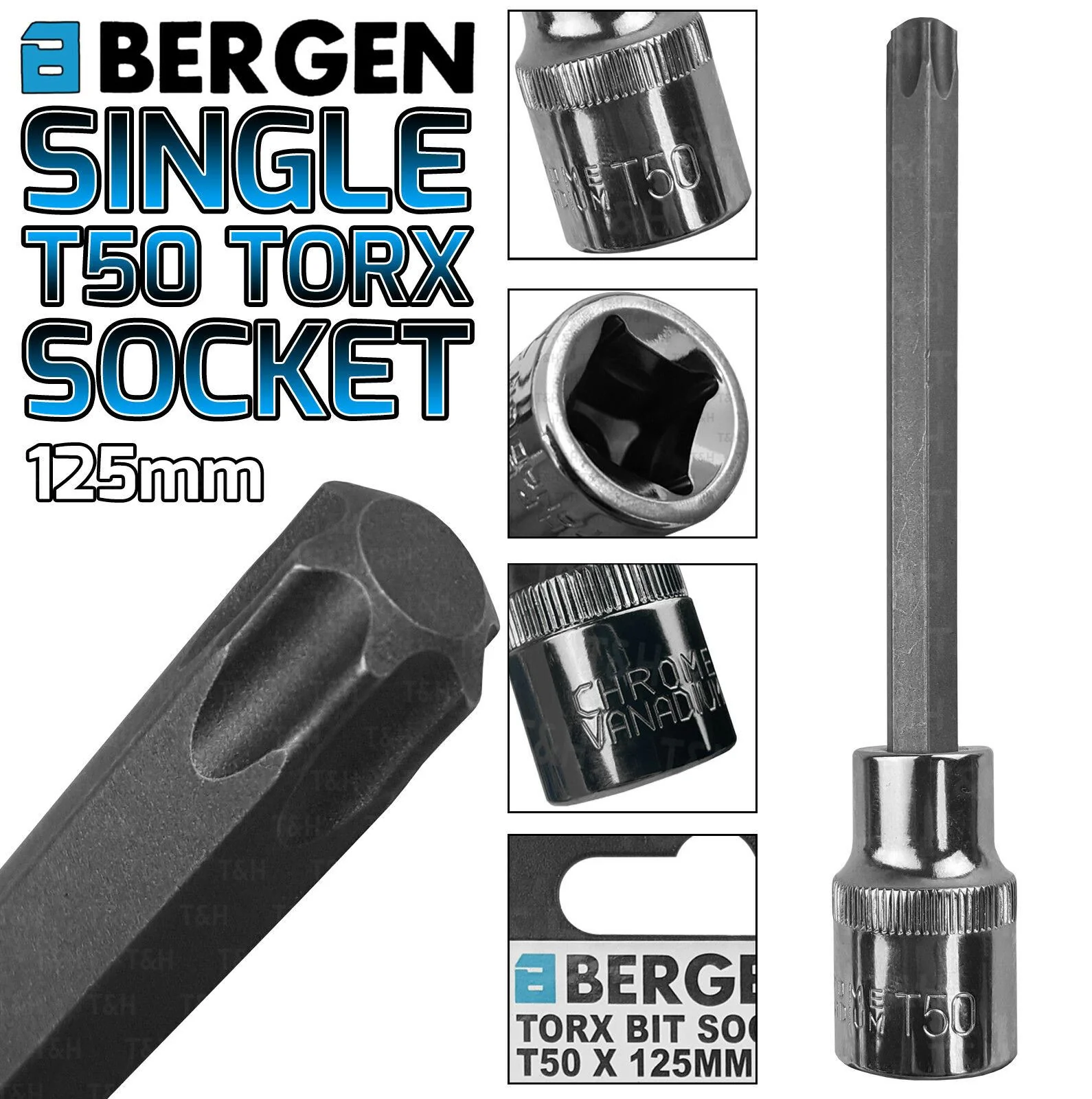 US PRO T50 1/2″ DRIVE 125MM LONG TORX BIT SOCKET ( SINGLE )