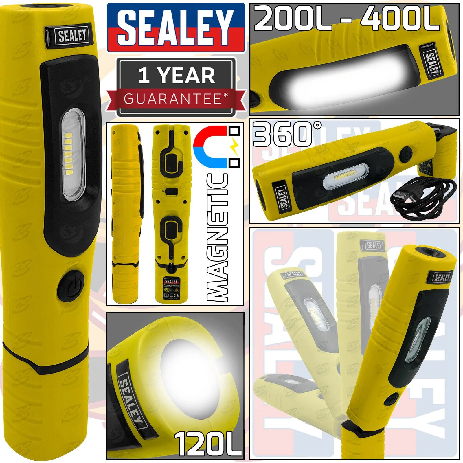 Sealey Rechargeable Smd Led Li – Ion Work Light ( Yellow )  LED3602Y