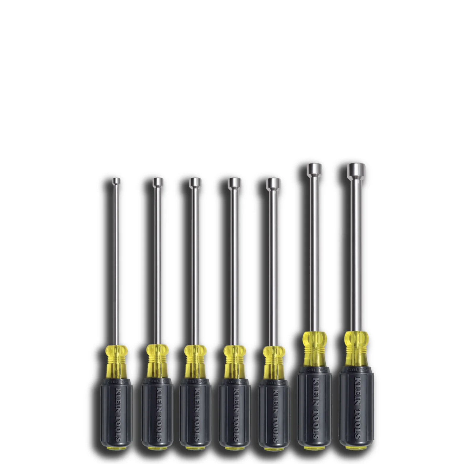 KLEIN TOOLS | Nut Driver Set, Magnetic Nut Drivers, 6-Inch Shafts, 7-Piece | #647M