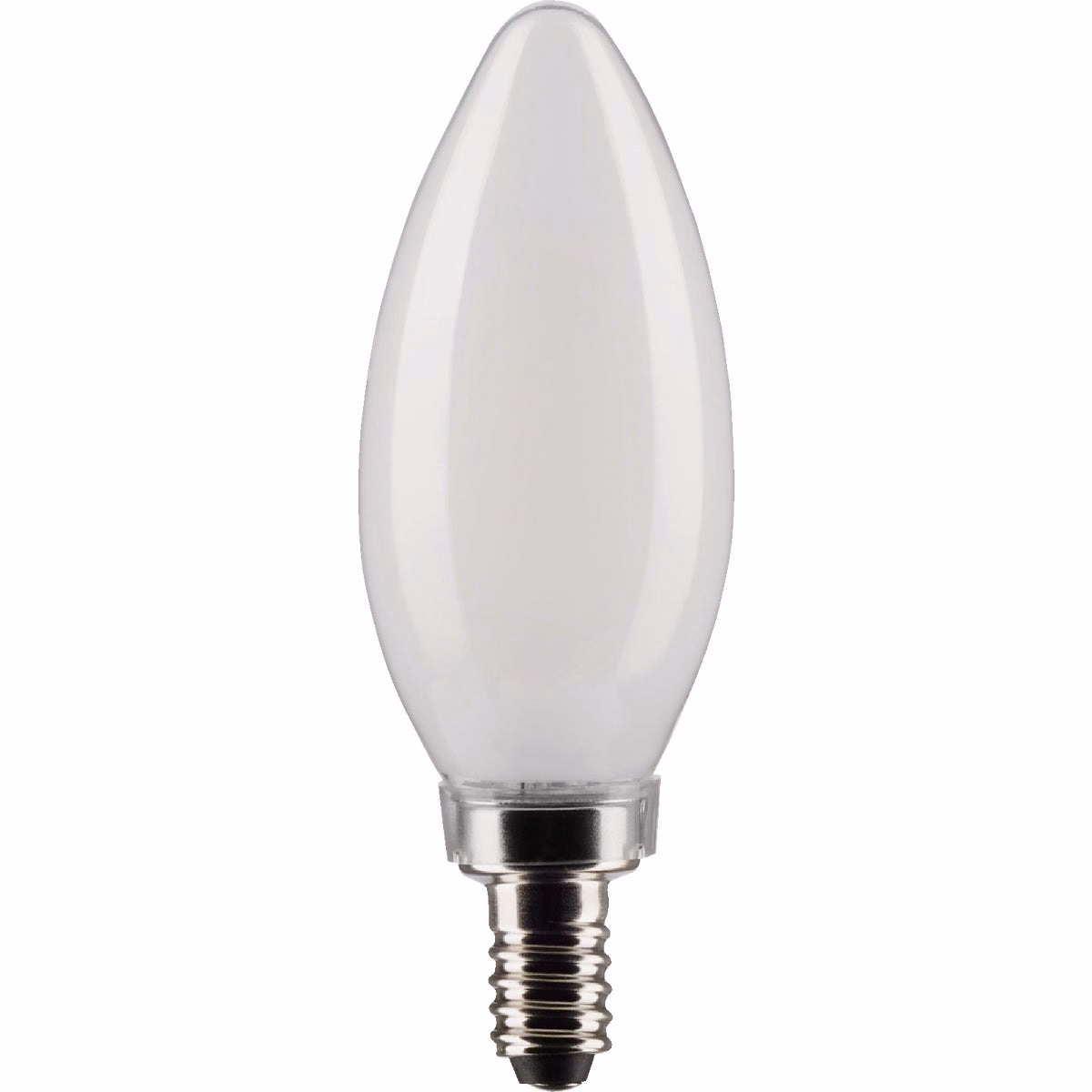 Satco 40W Equivalent Warm White B11 Candelabra Traditional Frosted LED Decorative Light Bulb (2-Pack)
