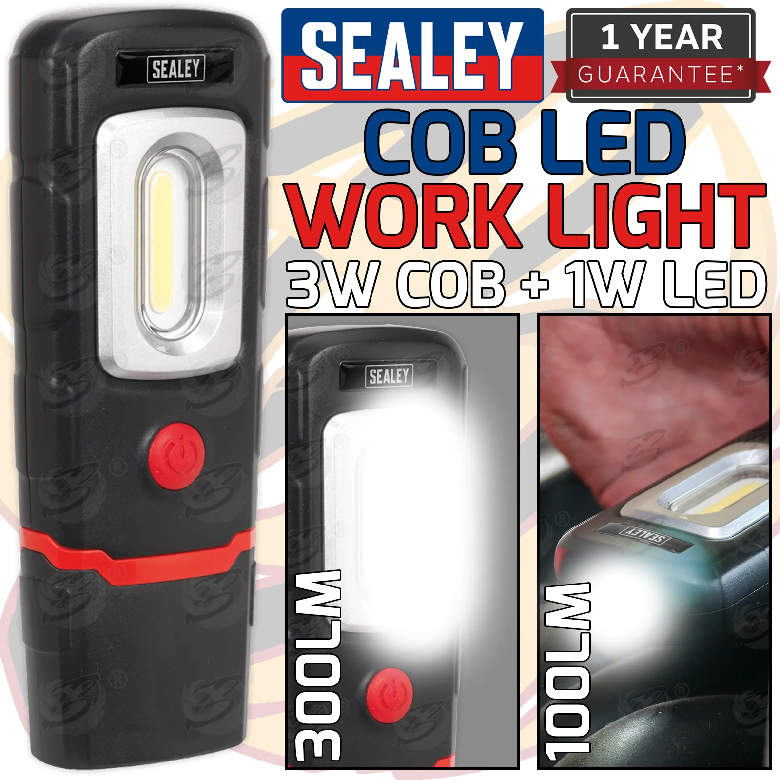 Sealey Rechargeable Cob Led Li – Ion Work Light ( Black ) ( LED3601B )