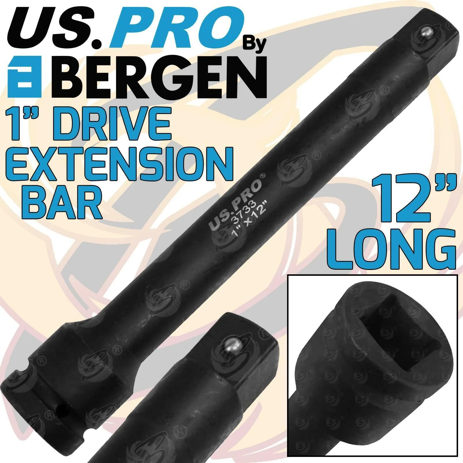 US Pro 1″ Drive 12″ Long Impact Extension Bar  3733