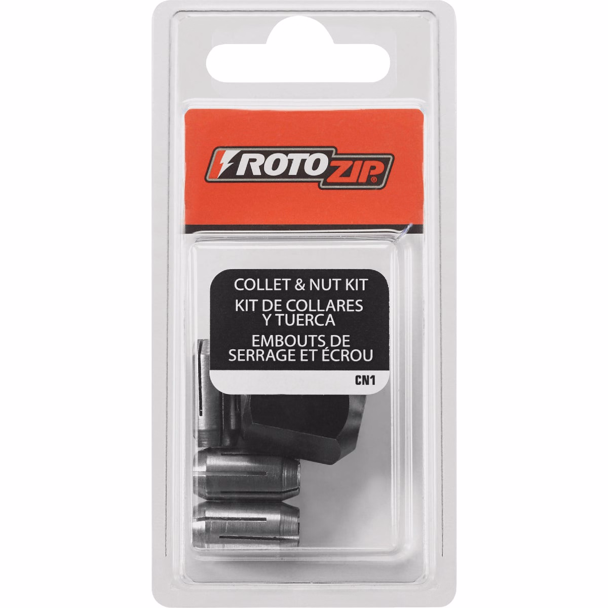 RotoZip 1/8 In., 5/32 In., 1/4 In. Collet Nut Kit (4-Pieces)