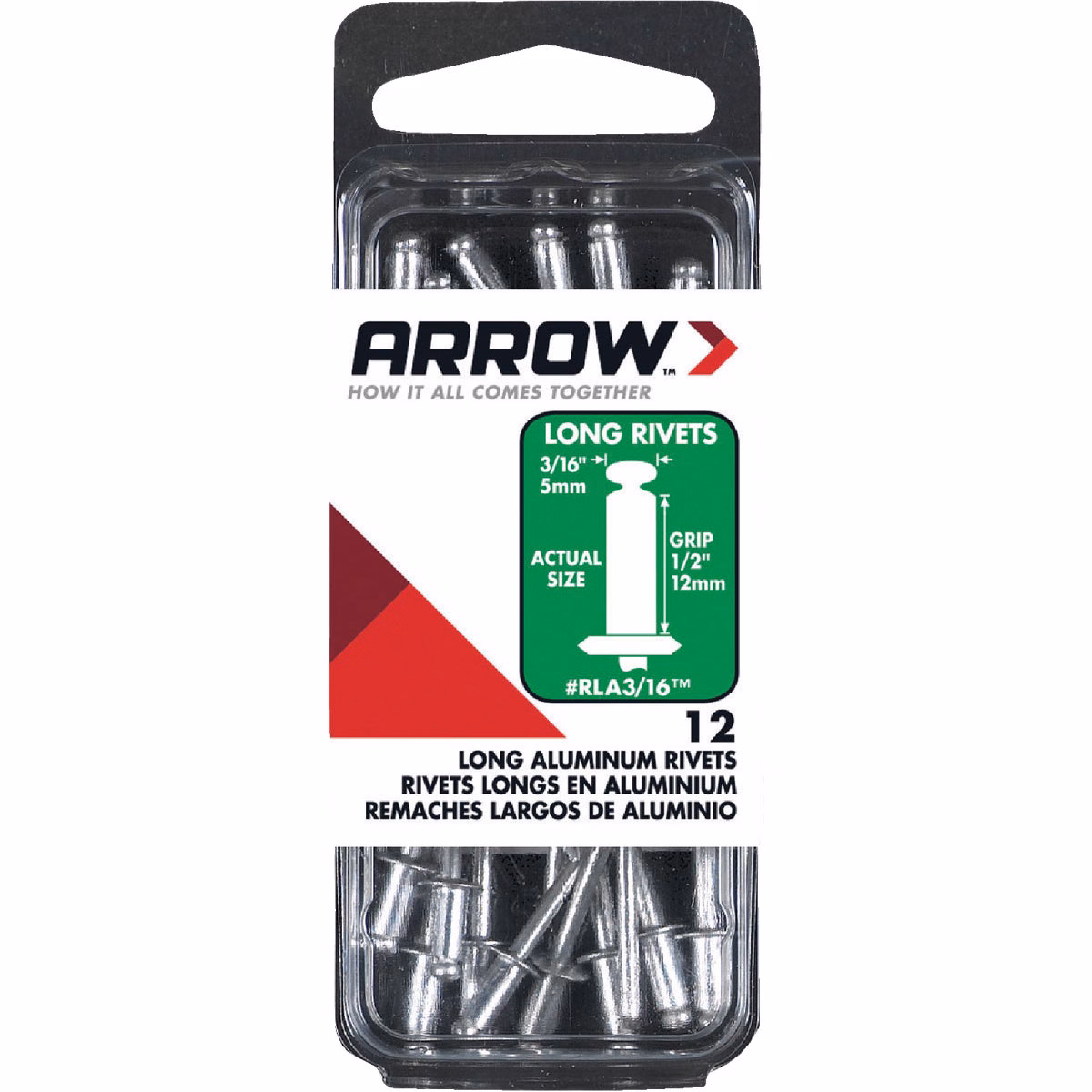 Arrow 3/16 In. x 1/2 In. Aluminum Rivet (12-Count)