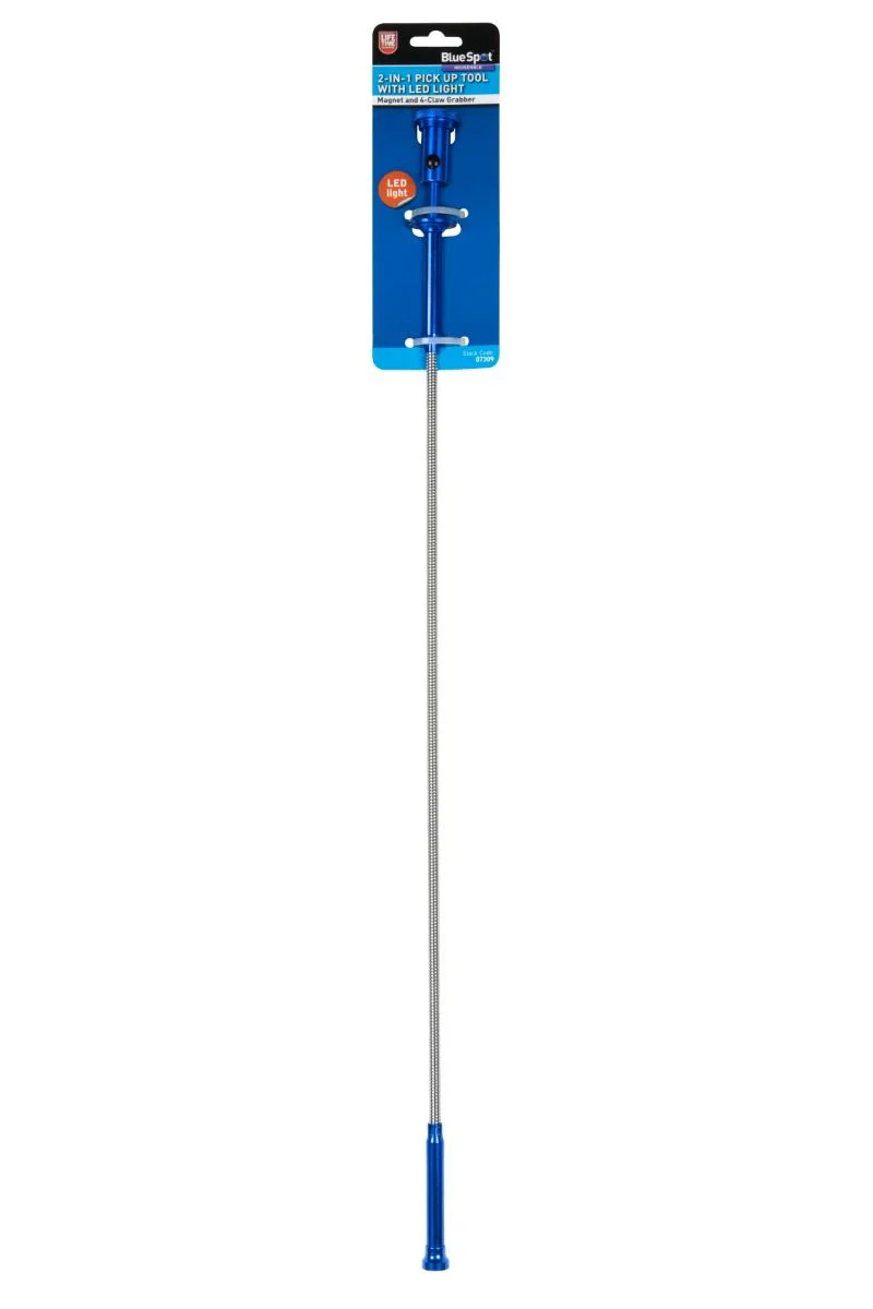 BlueSpot 2-In-1 Pick Up Tool With Led Light With A Manufacturers LifeTime Guarantee 07309