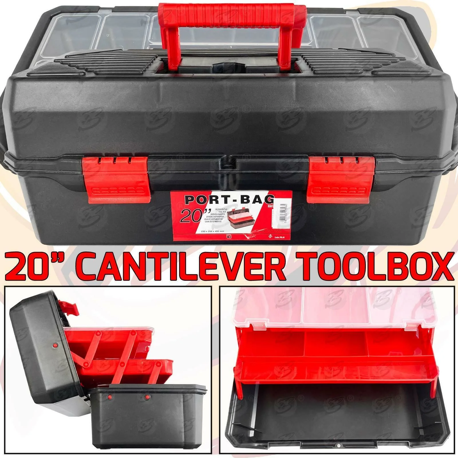 Toolzone 20″ Cantilever Tool Box ( TB099 )