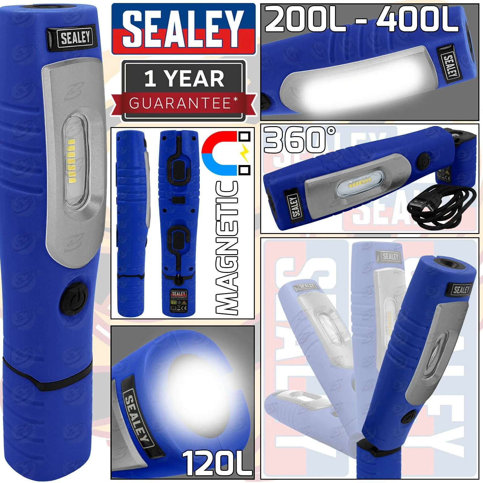 Sealey Rechargeable Smd Led Li – Ion Work Light ( Blue )  LED3602B