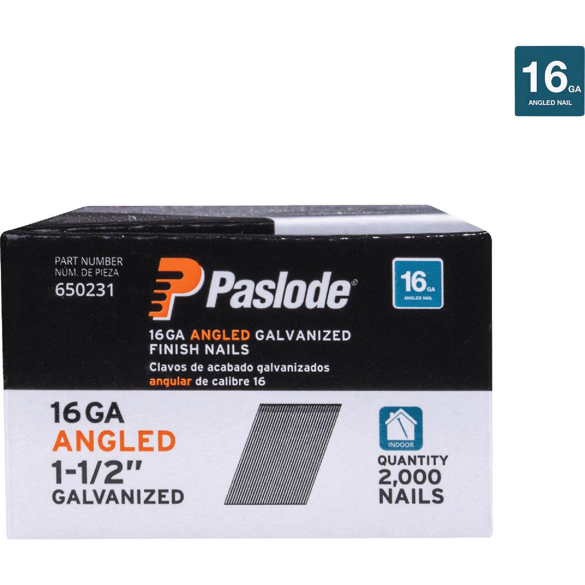 Paslode 1-1/2 In. 16-Gauge 20 Degree Galvanized Angled Finish Nails (2000 Ct.)