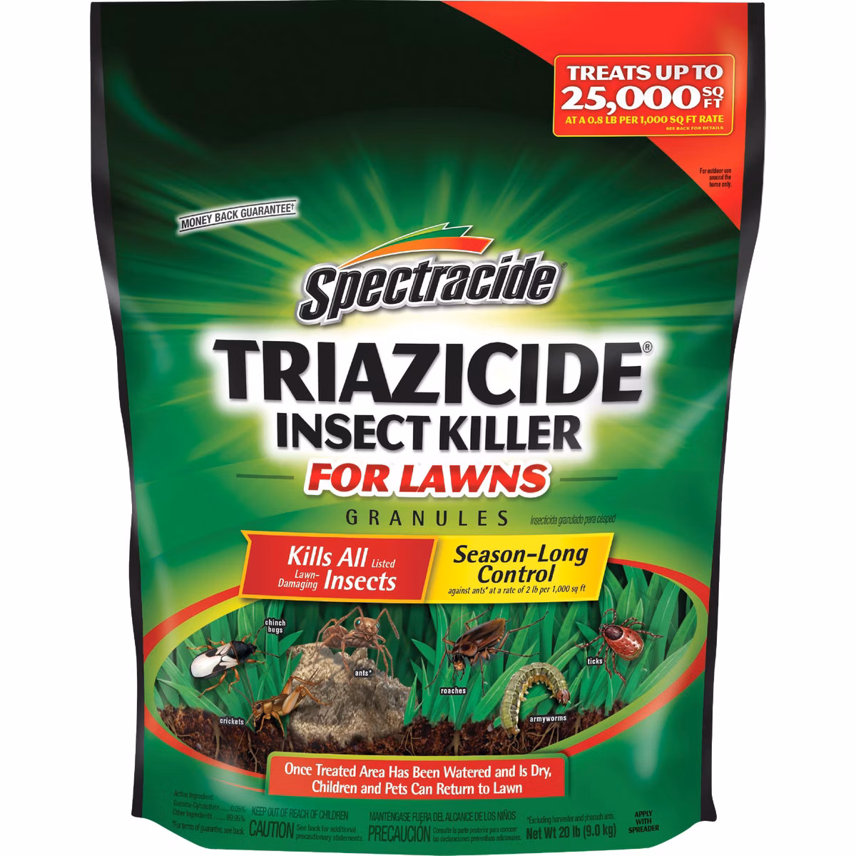 Spectracide Triazicide 20 Lb. Ready To Use Granules Insect Killer For Lawns