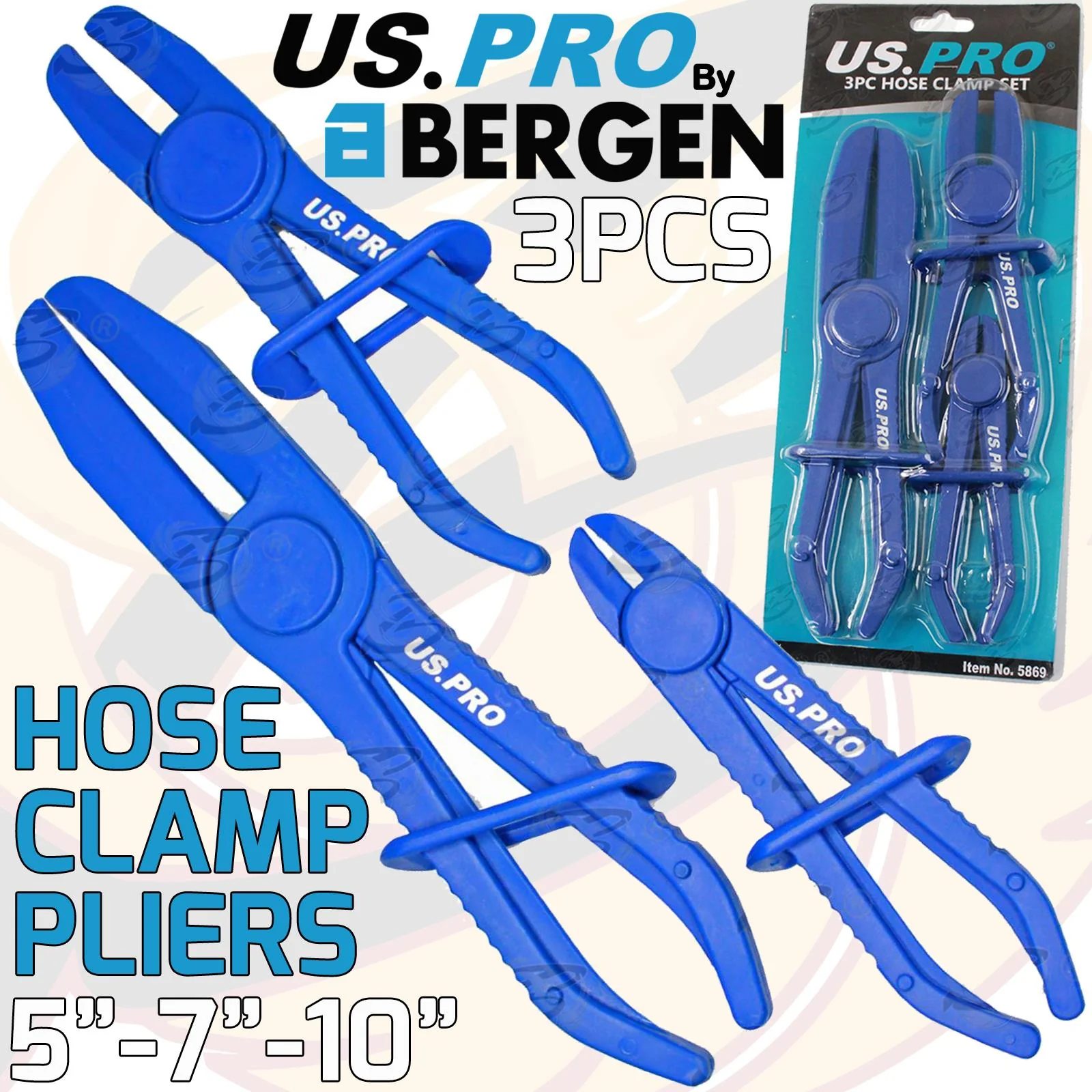 US Pro 3 Piece Hose Clamp Pliers Set  5869