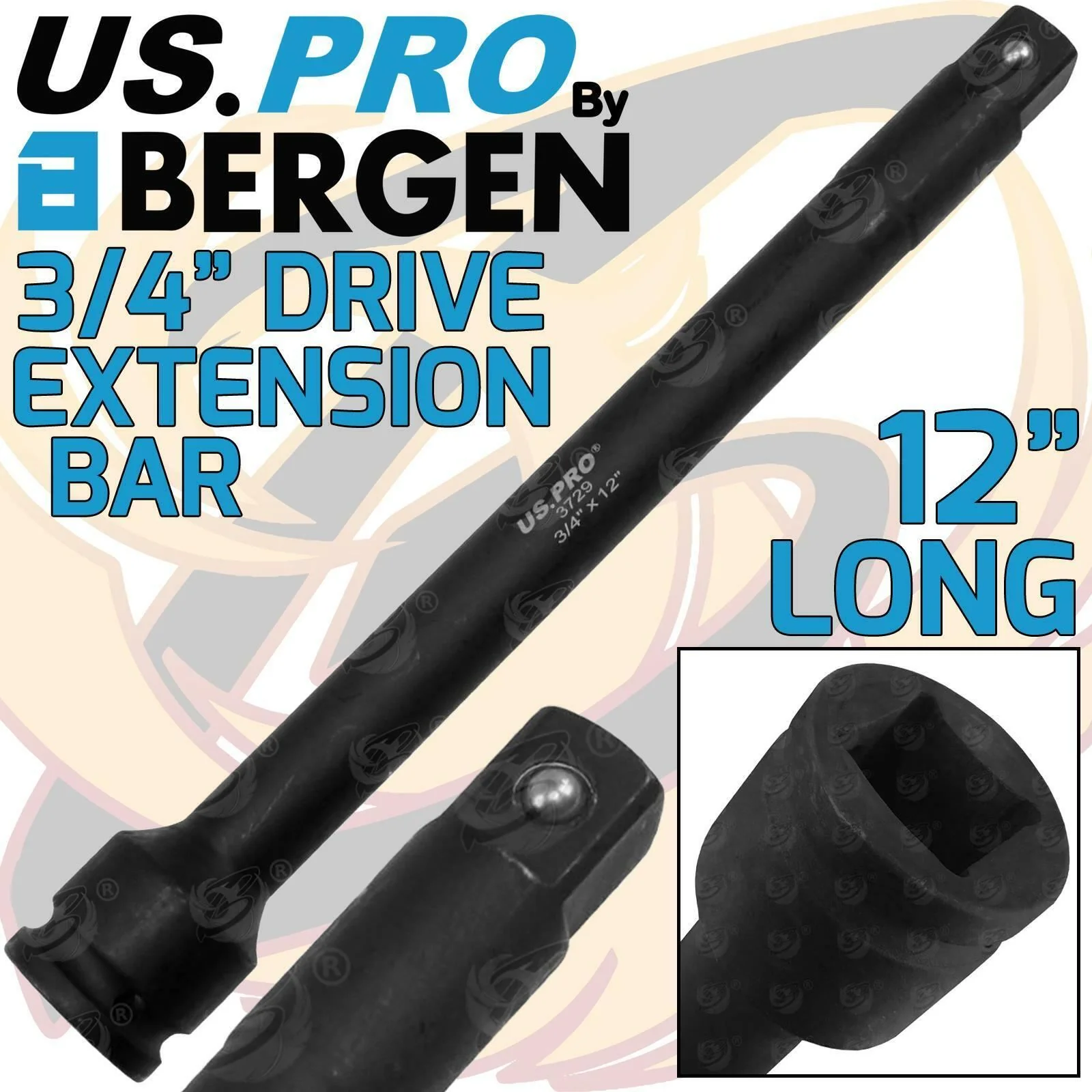 US Pro 3/4″ Drive 12″ Long Impact Extension Bar  3729
