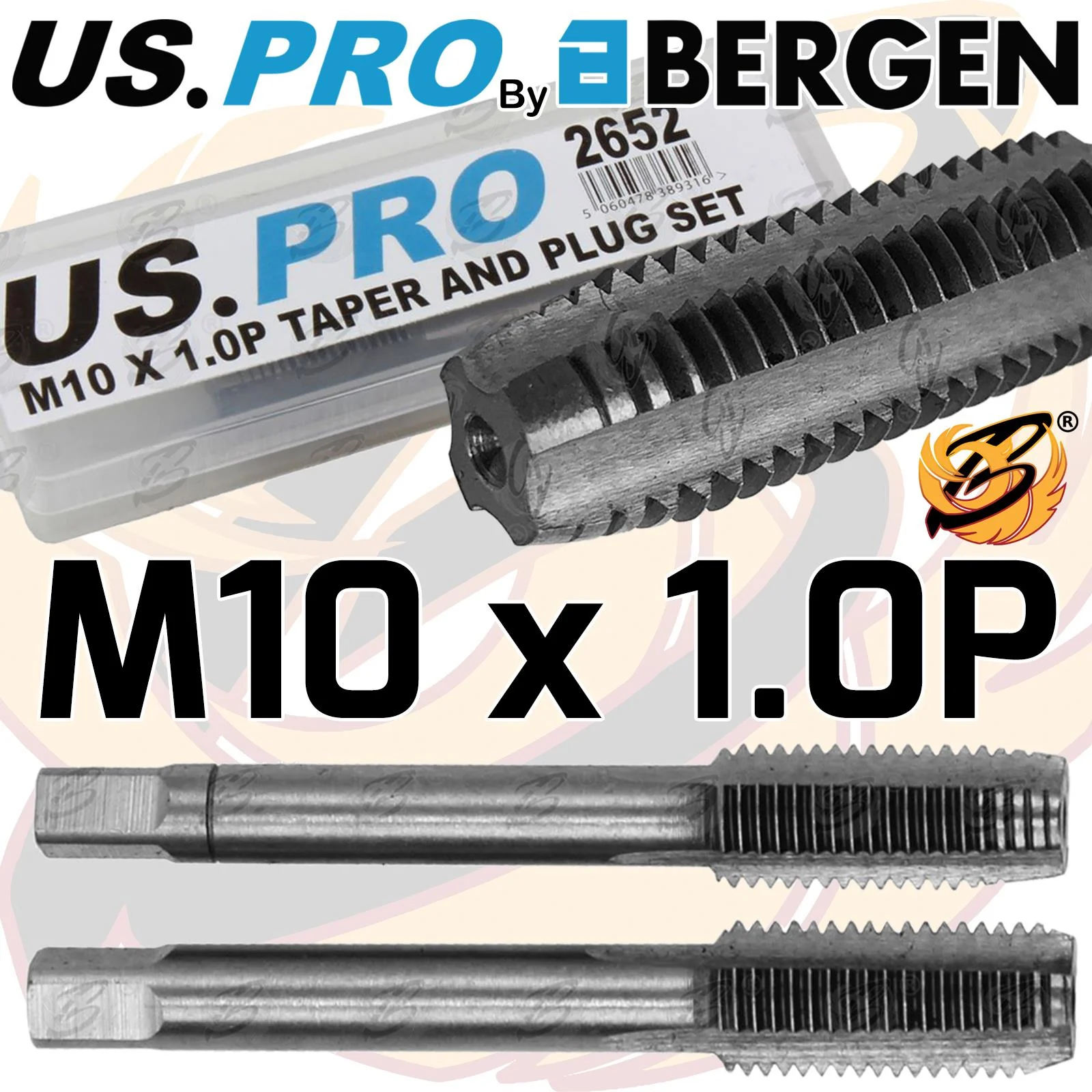 US Pro M10 x 1.0P Taper & Plug Set  2652