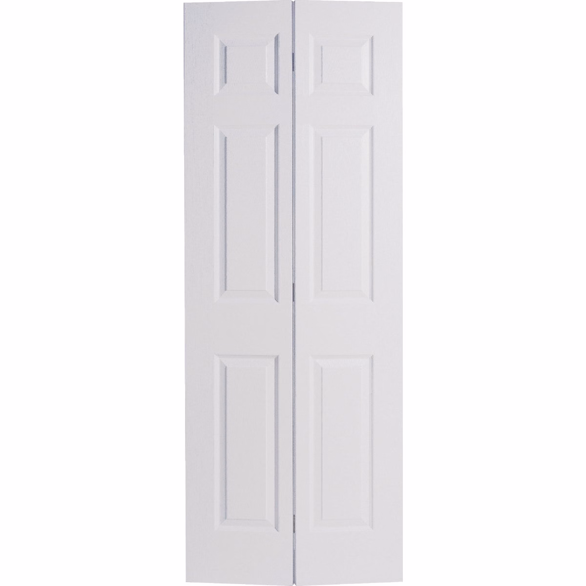 Masonite 36 In. W x 79 In. H Textured Hardboard Primed White 6-Panel 2-Door Bifold Door