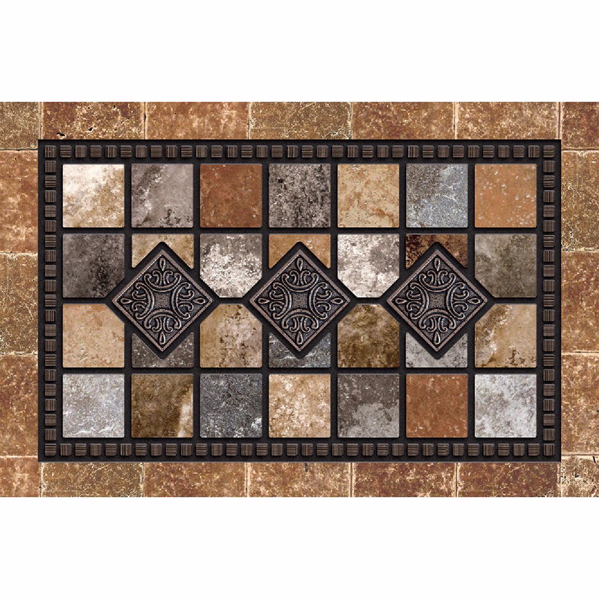 Apache Masterpiece Redstone 24 In. x 36 In. Fiber/Recycled Rubber Door Mat