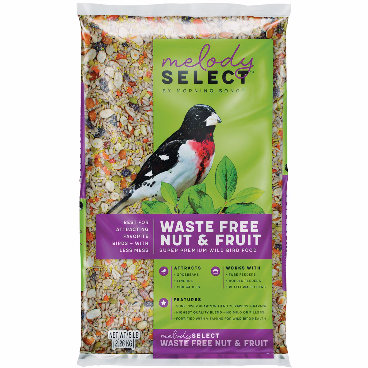 Melody Select 5 Lb. Waste Free Nut & Fruit Wild Bird Food