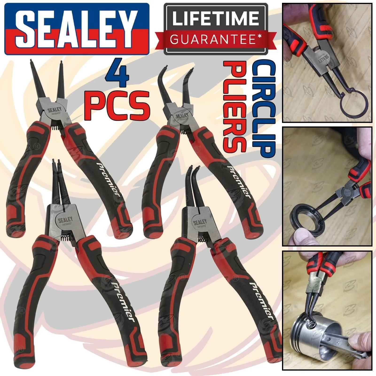 Sealey 4 Piece 7″ Circlip Pliers ( AK8457 )