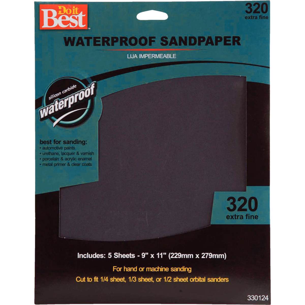 Do it Best Waterproof 9 In. x 11 In. 320 Grit Extra Fine Sandpaper (5-Pack)