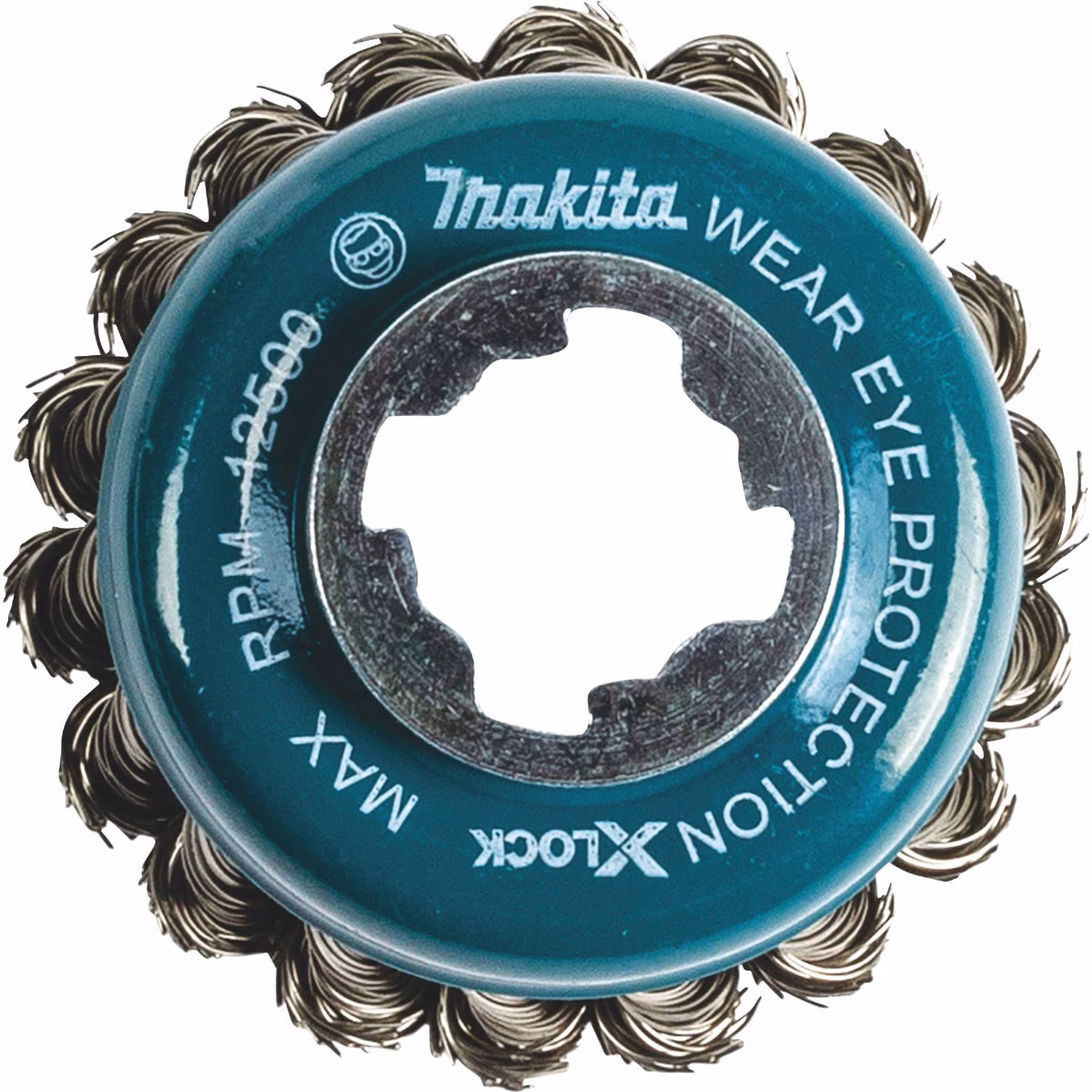 Makita X-LOCK 3-1/8 In. Knotted 0.02 In. Stainless Steel Cup Angle Grinder Wire Brush-