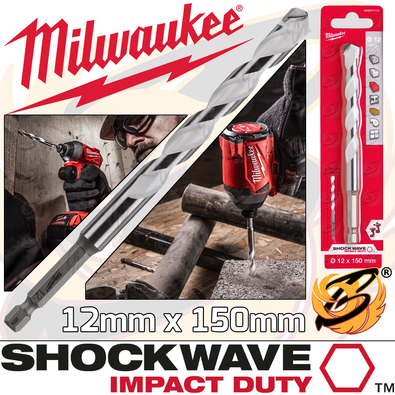 Milwaukee 12mm x 150mm Multi Material Drill Bit ( 4932471110 )