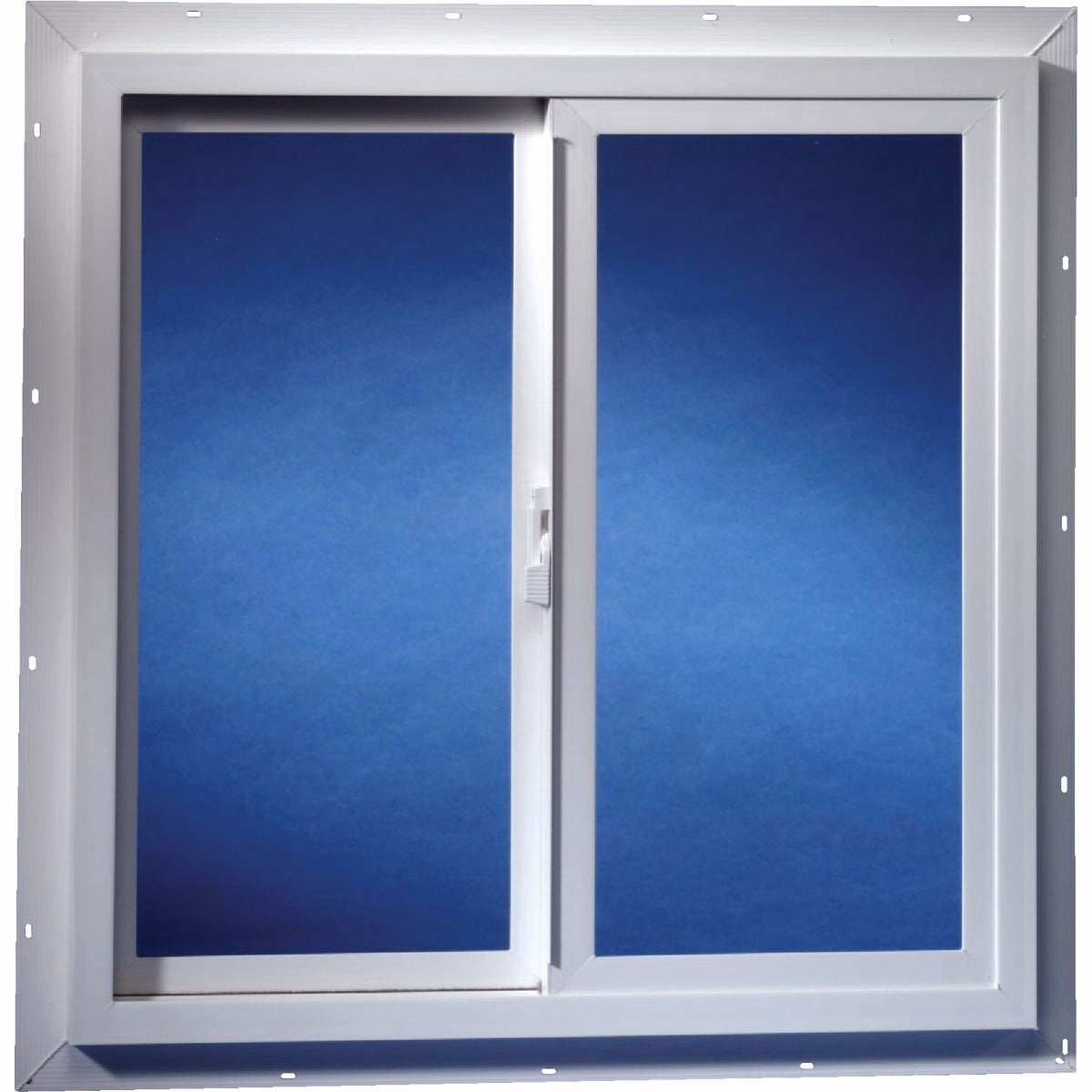 Dup-Corp. Agriclass 36 In. W x 36 In. H White Vinyl Tempered Glass Double Slide Utility Window