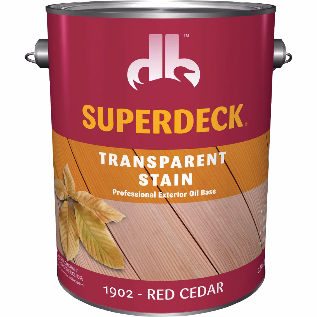 Duckback SUPERDECK Transparent Exterior Stain, Red Cedar, 1 Gal.