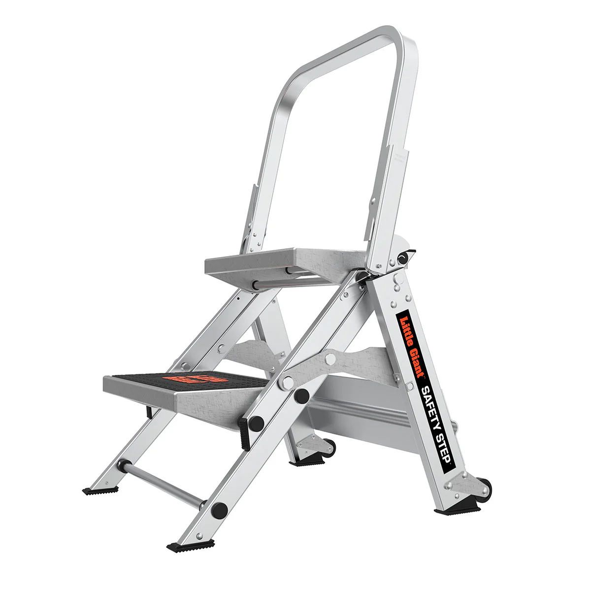 LITTLE GIANT LADDER | Aluminum Safety 2 Step Ladder, Type IA, 300lb Load Capacity | #10210BA