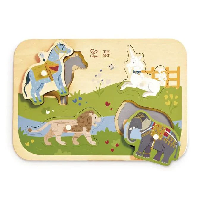 Hape – The Met – Majestic Animals Peg Puzzle