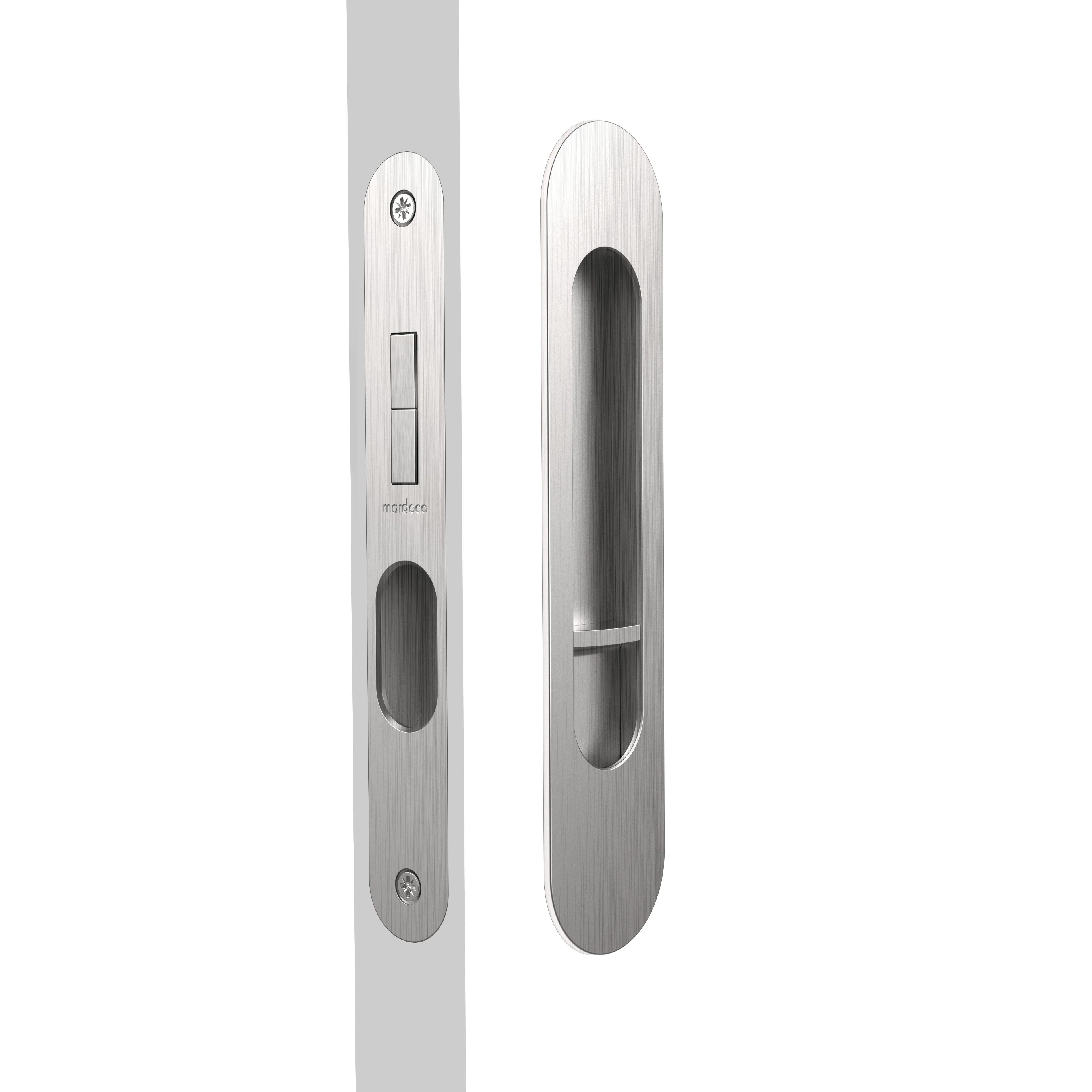 Mardeco Radius Flush Pull Privacy Set, Backset 35mm