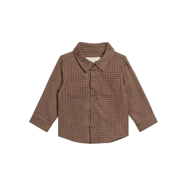 Colored Organics Berg Flannel Long Sleeve Collared Button Down Shirt