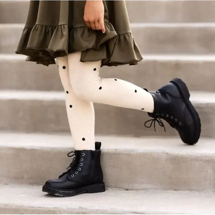 Little Stocking Co. – Vanilla Dot Knit Tights