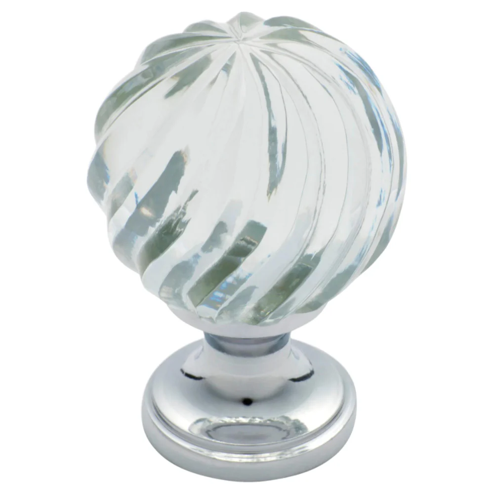 Tradco Fluted Swirl Glass Knob