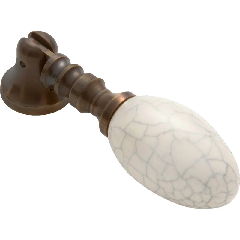 Tradco Porcelain Teardrop Handle
