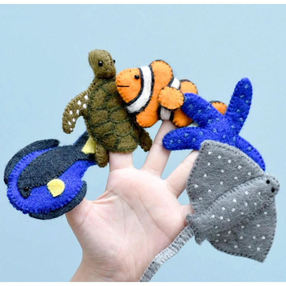 Tara Treasures Australian Coral Reef Under the Sea – Finger Puppet Set