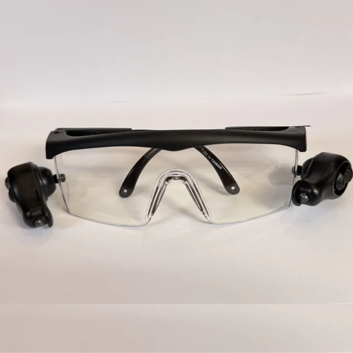 DESTINY SOLUTIONS | Anti-Fog, Black Adjustable, LED Safety Glasses | #SG-1130-I-BC-LED