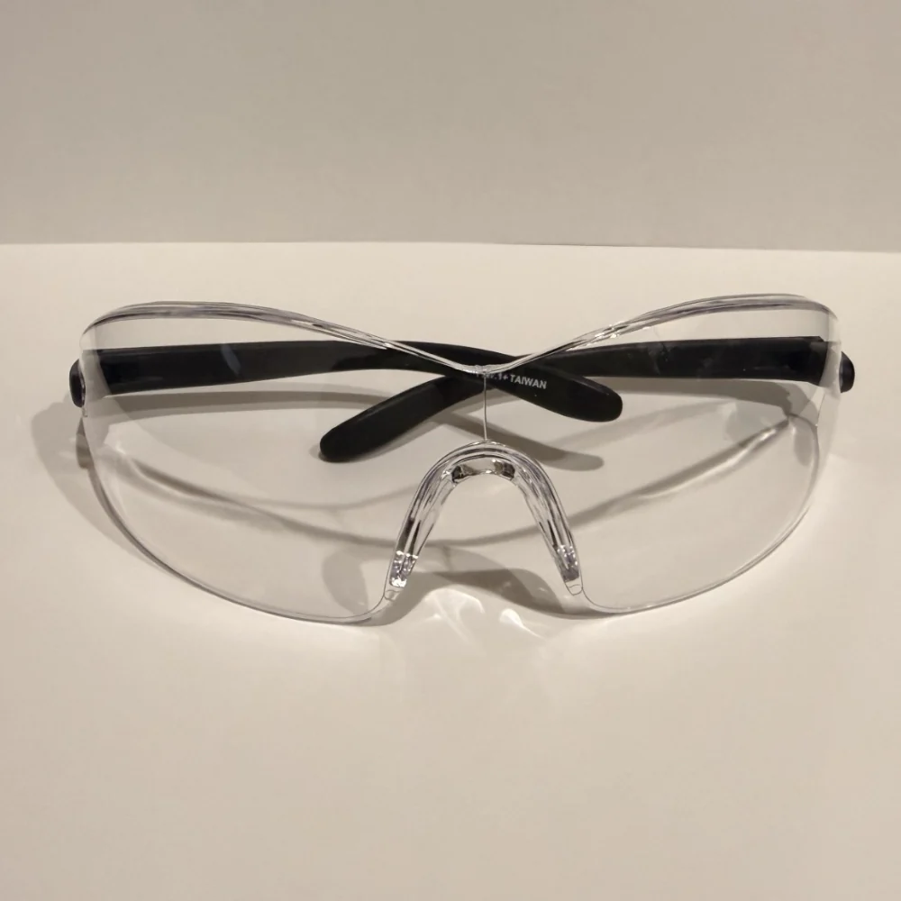 DESTINY SOLUTIONS | CLEAR FRAME, BLACK TEMPLE SAFETY GLASSES | #SG1127-BC