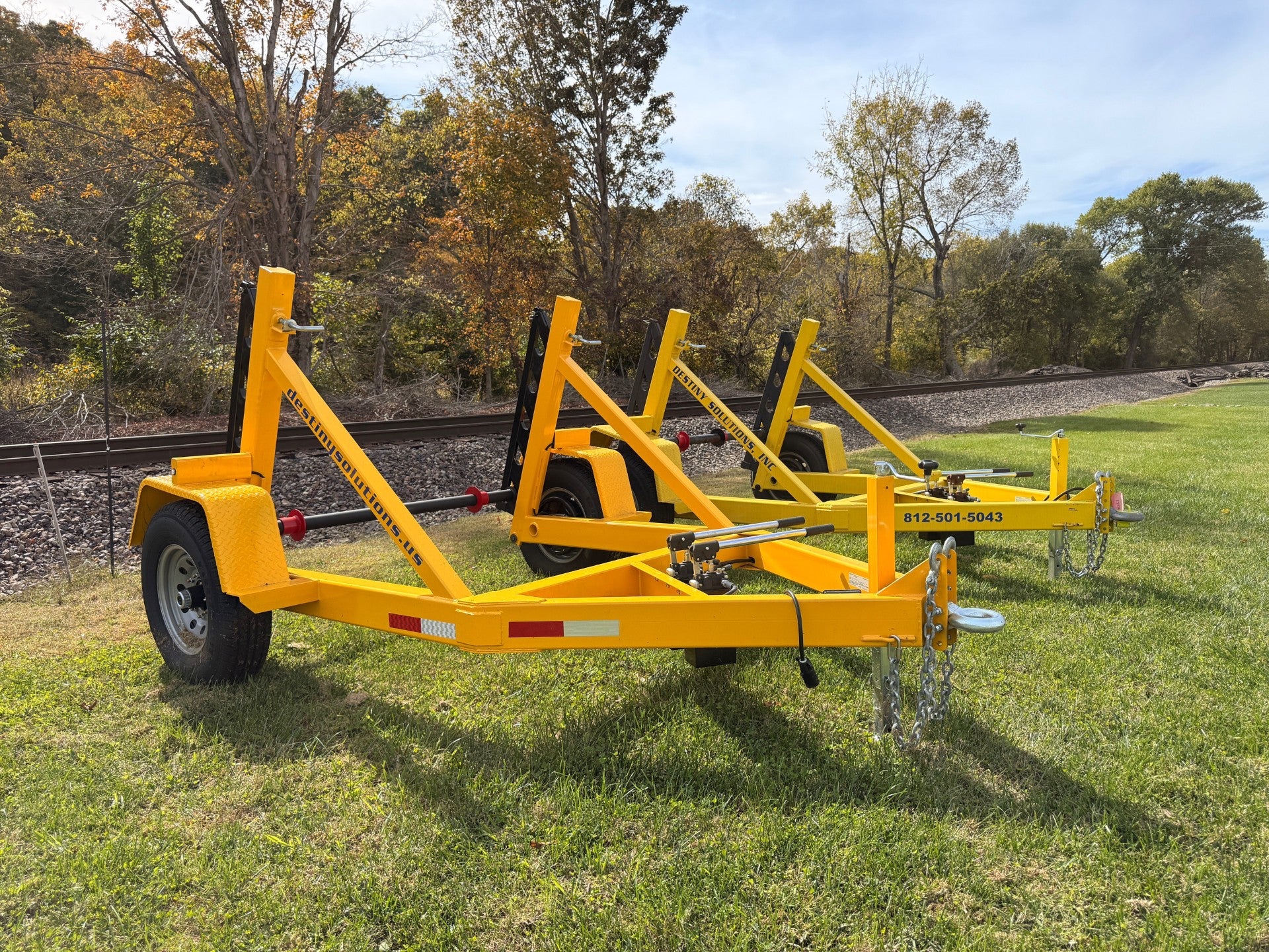 DESTINY SOLUTIONS | Heavy Duty Hydraulic-Adjustable Height Reel Trailer – 7,000 lb Capacity with Fenders and Brakes | #RTH-7KFB