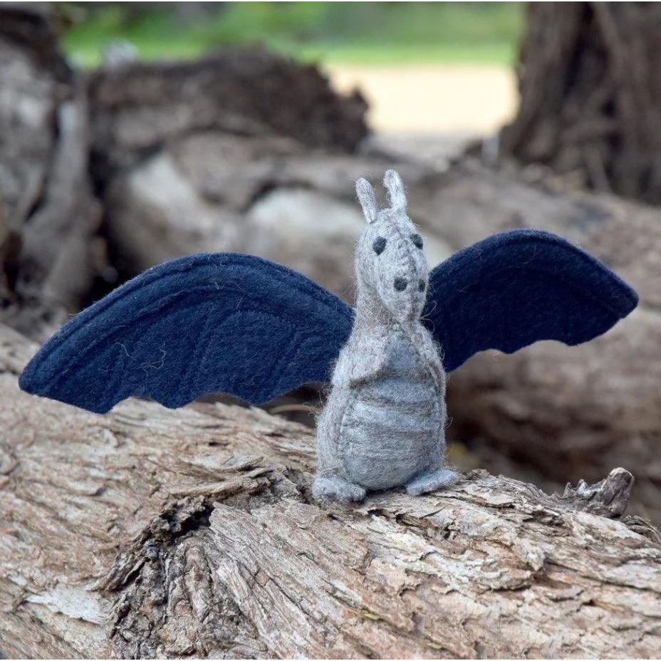 Tara Treasures Felt Dragon Toy – Navy Blue