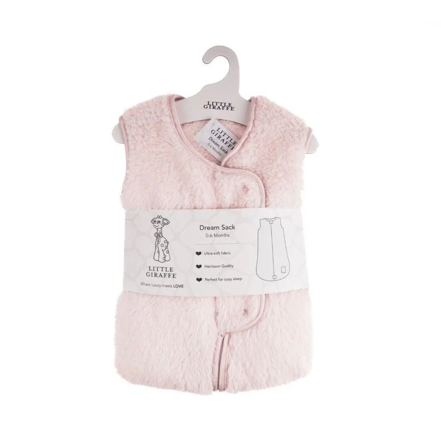 Little Giraffe Stretch Chenille Dreamsack- Pink
