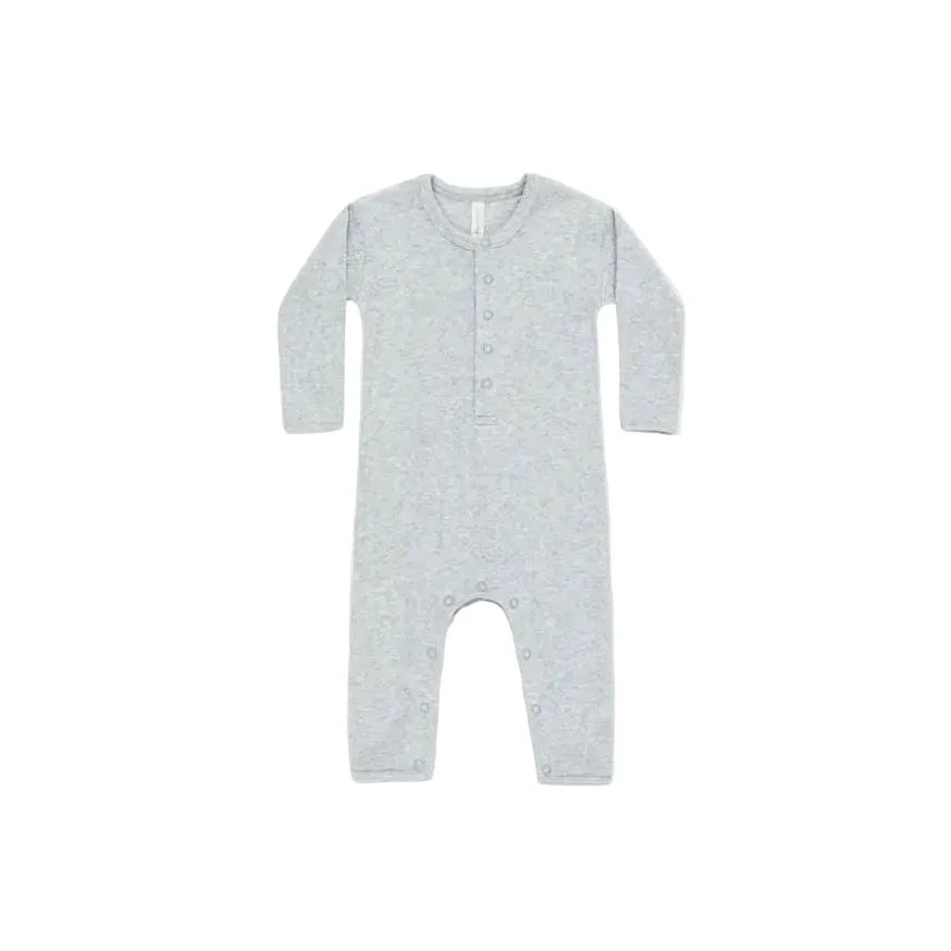 Quincy Mae Essentials Ribbed Baby Jumpsuit Dusty Blue