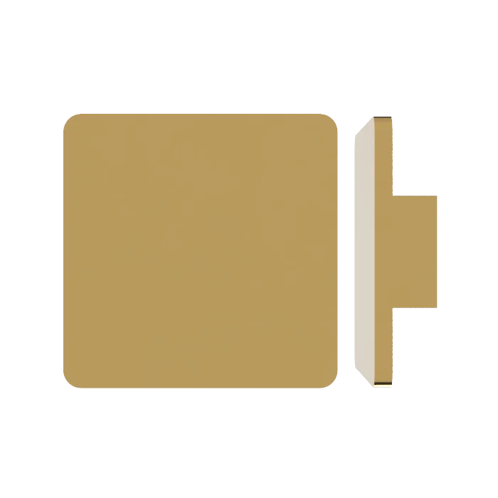 M19 Square Entrance Pull Handle with Radius Corners, 10mm Face