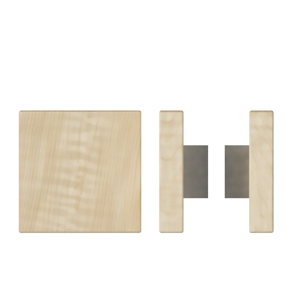 T03 Timber Pull Handle, 150mm X 150mm, American Oak (Pair)