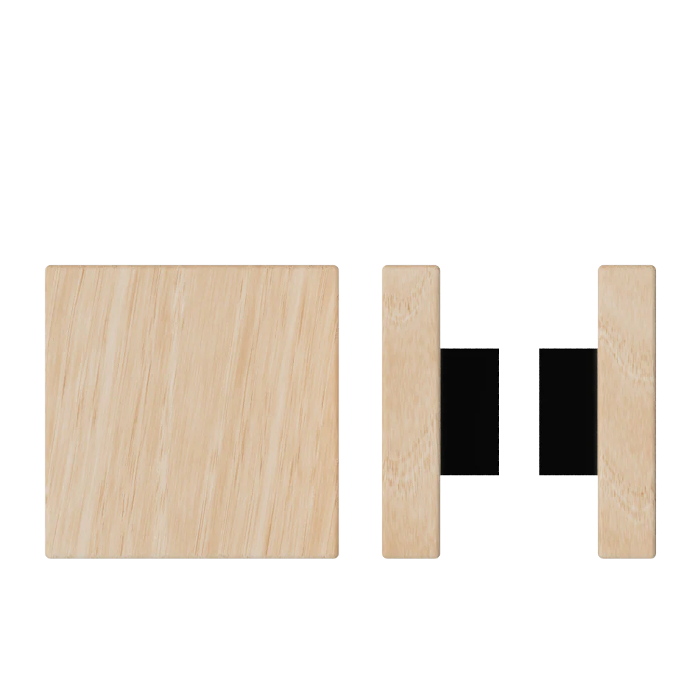 T03 Timber Pull Handle, 150mm X 150mm, Victorian Ash (Pair)