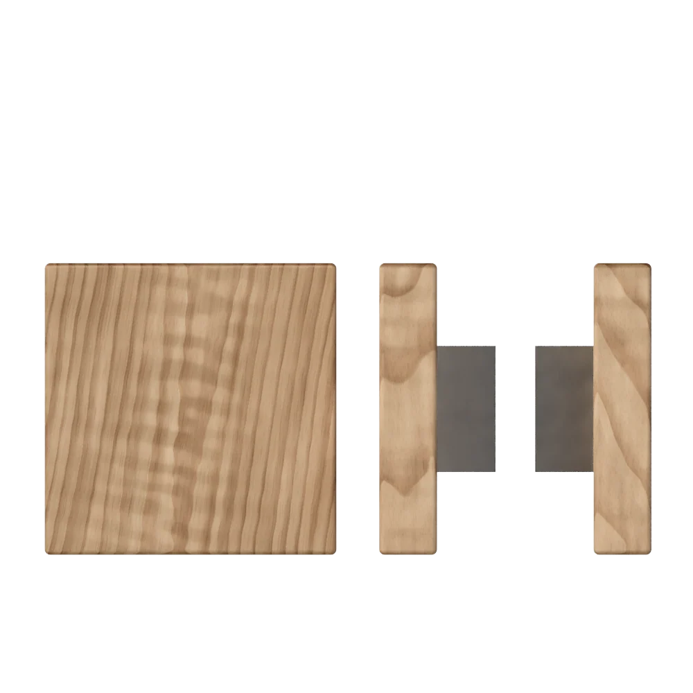 T03 Timber Pull Handle, 150mm X150mm, American Walnut (Pair)