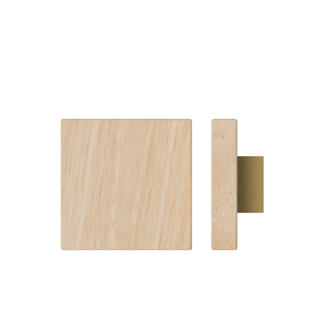 T03 Timber Pull Handle, 150mm X 150mm, Victorian Ash (Single)