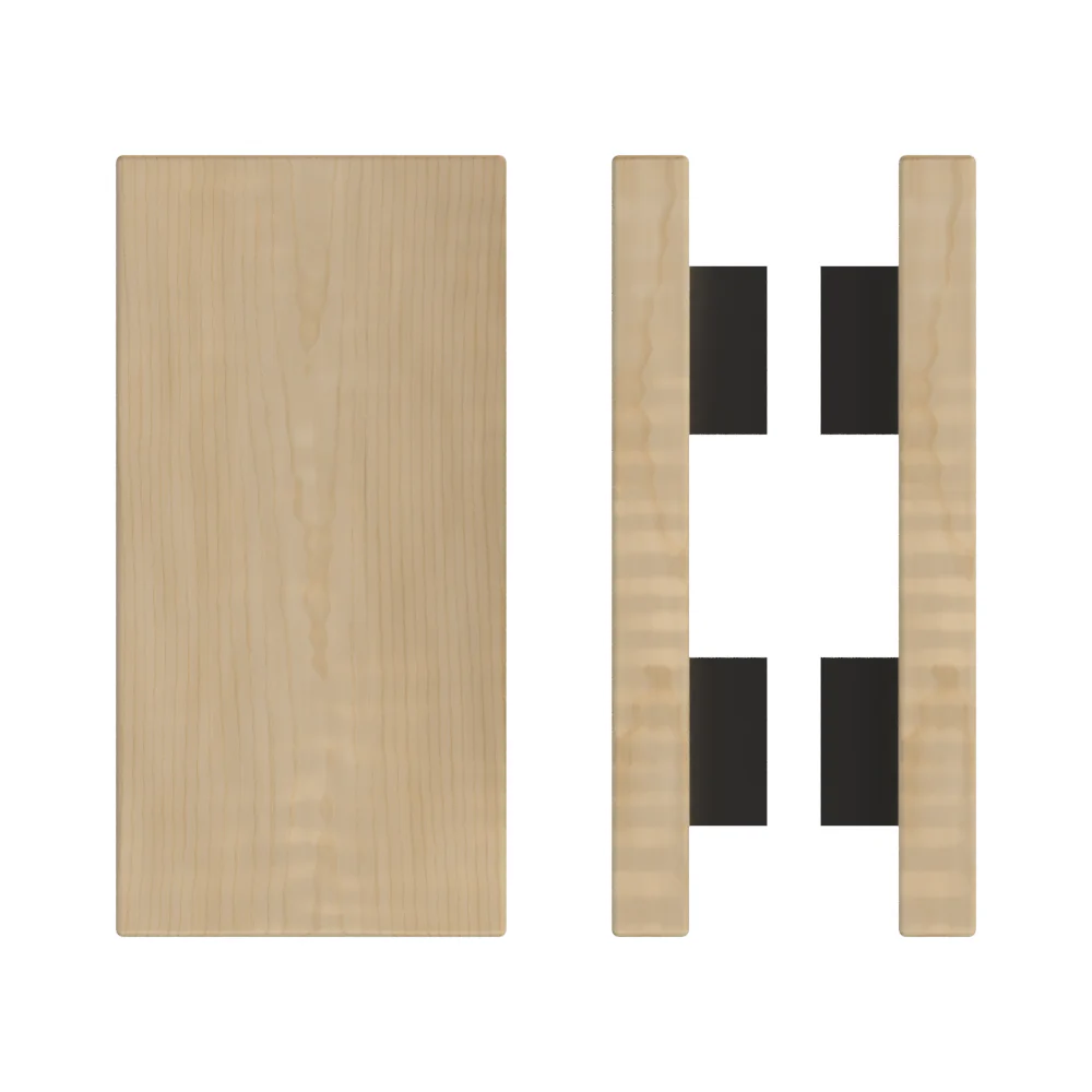T04 Timber Pull Handle, L300mm X W150mm, American Oak (Pair)