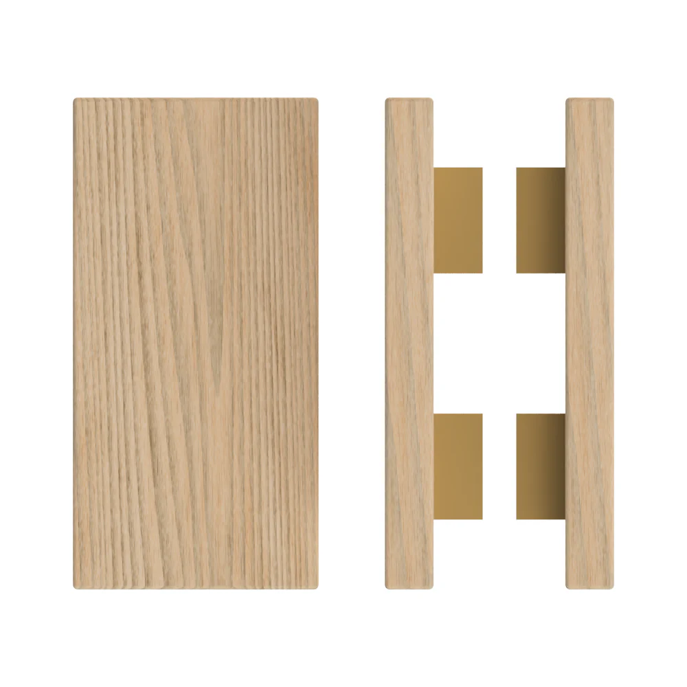 T04 Timber Pull Handle, L300mm X W150mm, Tasmanian Oak (Pair)
