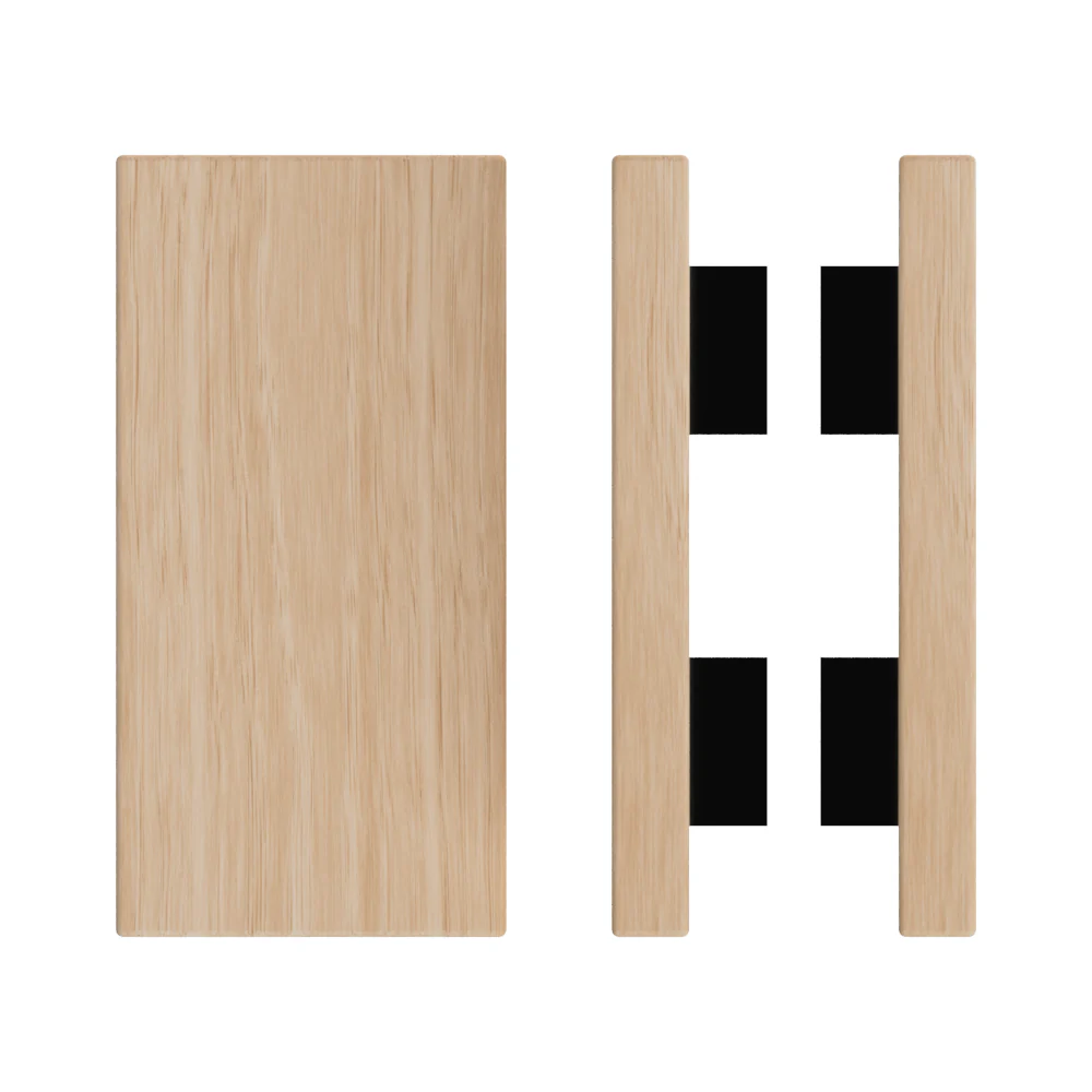 T04 Timber Pull Handle, L300mm X W150mm, Victorian Ash (Pair)