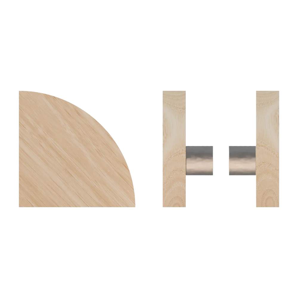 T10 Timber Pull Handle, Victorian Ash (Pair)